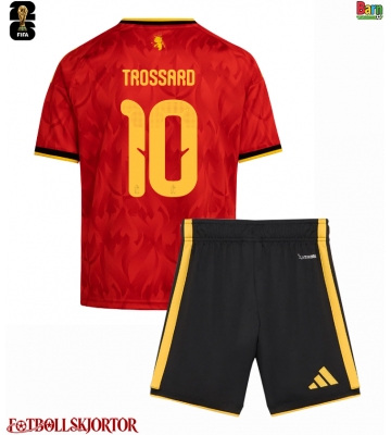 Belgien Leandro Trossard #10 Hemmakläder Barn VM 2026 Kortärmad (+ Korta byxor)